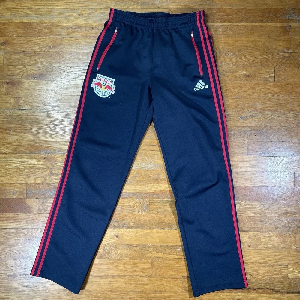 Adidas Men's Red Bull Track Pants Small MLS 2012 New York Navy / Red‎